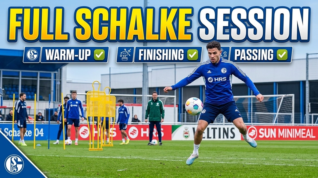 🔰🎯Full Warm Up + Finishing Drills + Passing Drills / Full Training Session with FC Schalke 04
