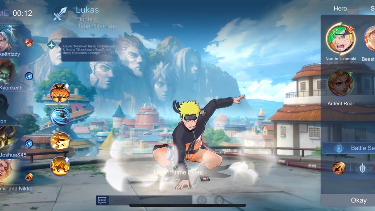 NARUTO UZUMAKI BECAME AGGRESSIVE ON THE MID PART UNTIL THE END OF THE GAME | LUKAS | MOBILE LEGENDS