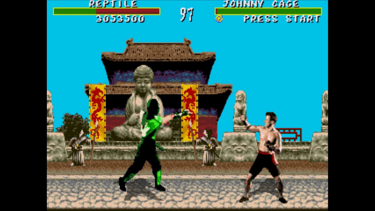 Mortal Kombat Sega Genesis (hack) very hard play through Reptile