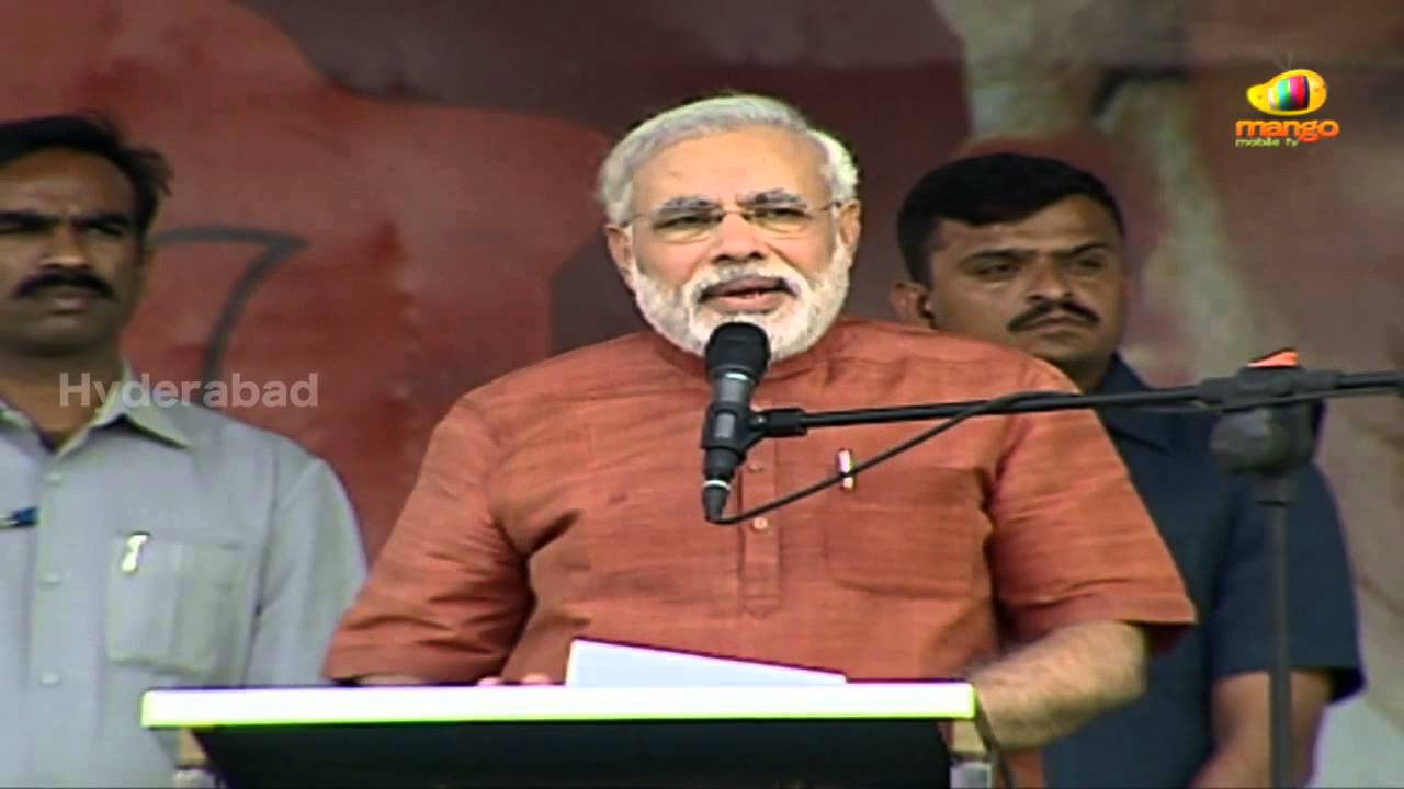 Narendra Modi Full Speech in Hyderabad - Navabharat Yuva Bheri - NaMo Speech
