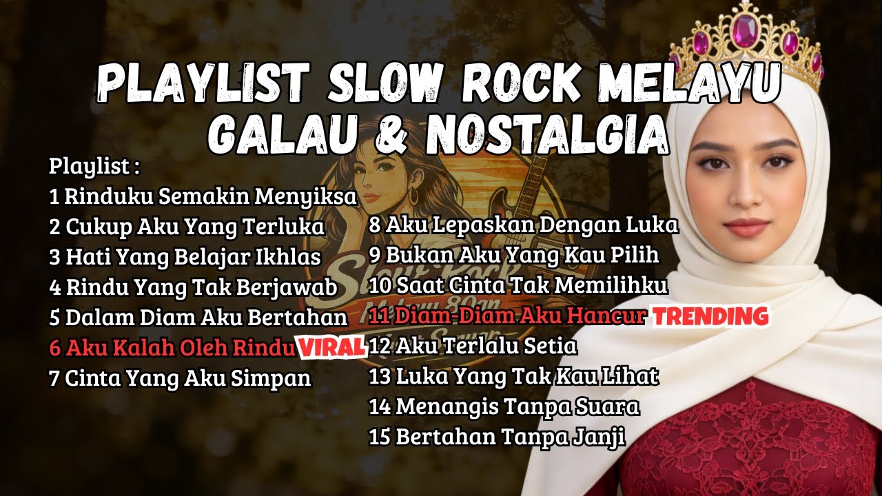 Top 15 Musik Slow Rock Melayu 80an 🎶 Lagu Galau Melayu Terbaik - Rindu Yang Tak Berjawab