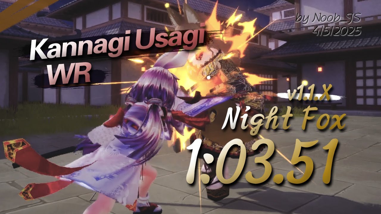 Kannagi Usagi v1.1.X Night Fox Any% SpeedRun in 1:03.51s World Record