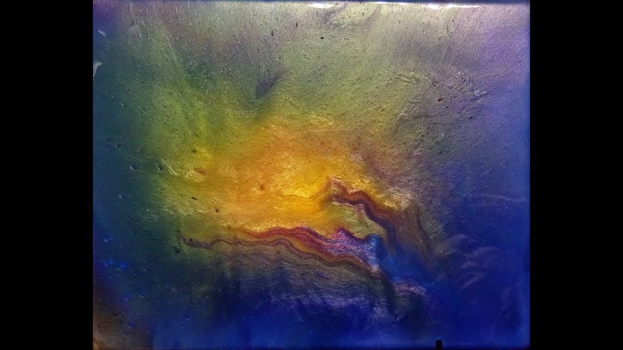 (81) Nebula pour / ColourArte Polypour and primary elements pigments