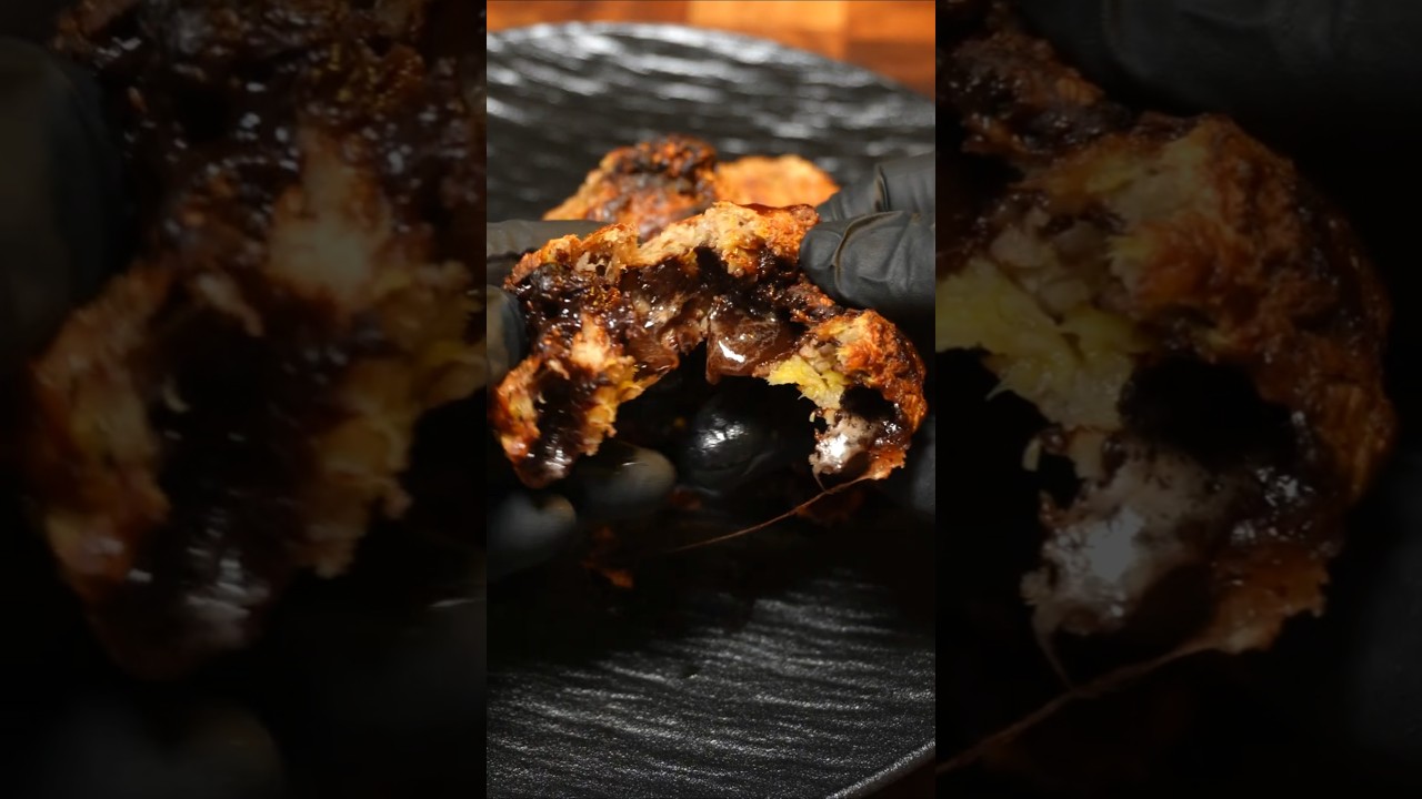 💥 The EASIEST Low Calorie Snack! 3-Ingredient Banana Oat Bites (Air Fryer Recipe)#asmr