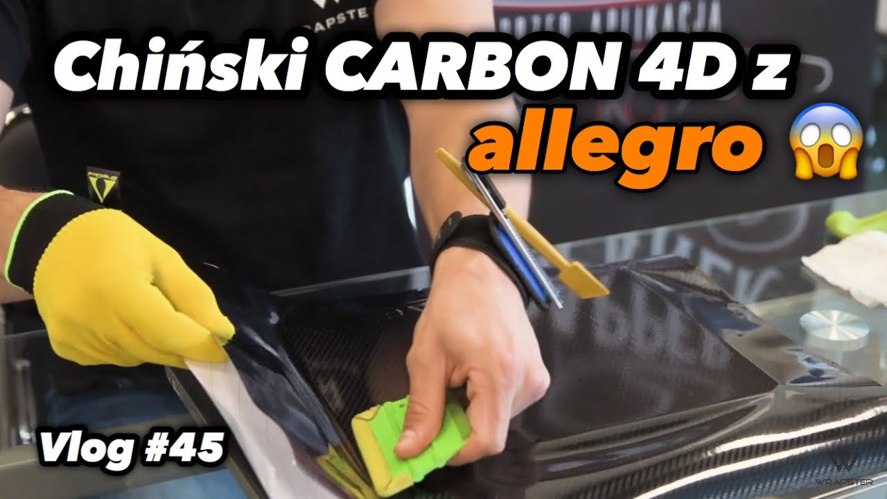 Oklejam Laptopa chińską folią CARBON 4D z Allegro. Sprawdź Efekt! - Vlog #45