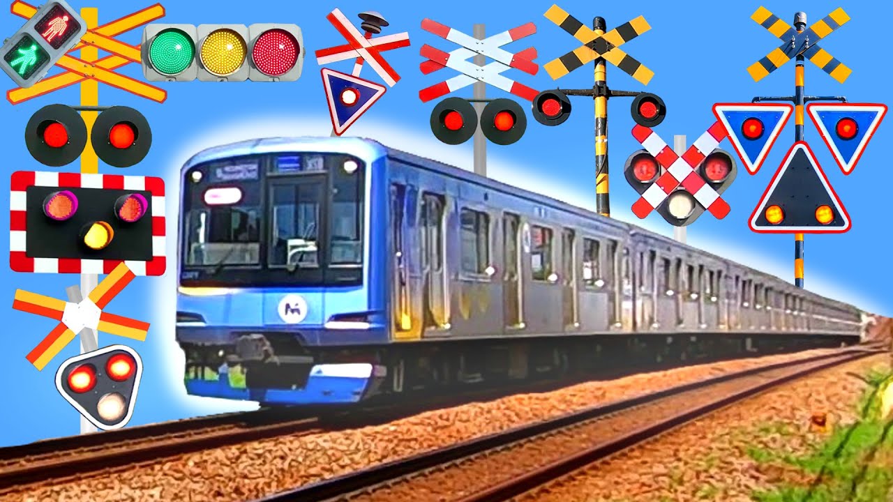 【電車】踏切 【ふみきり 鉄道】Railroad Crossing Train  みなとみらい線
