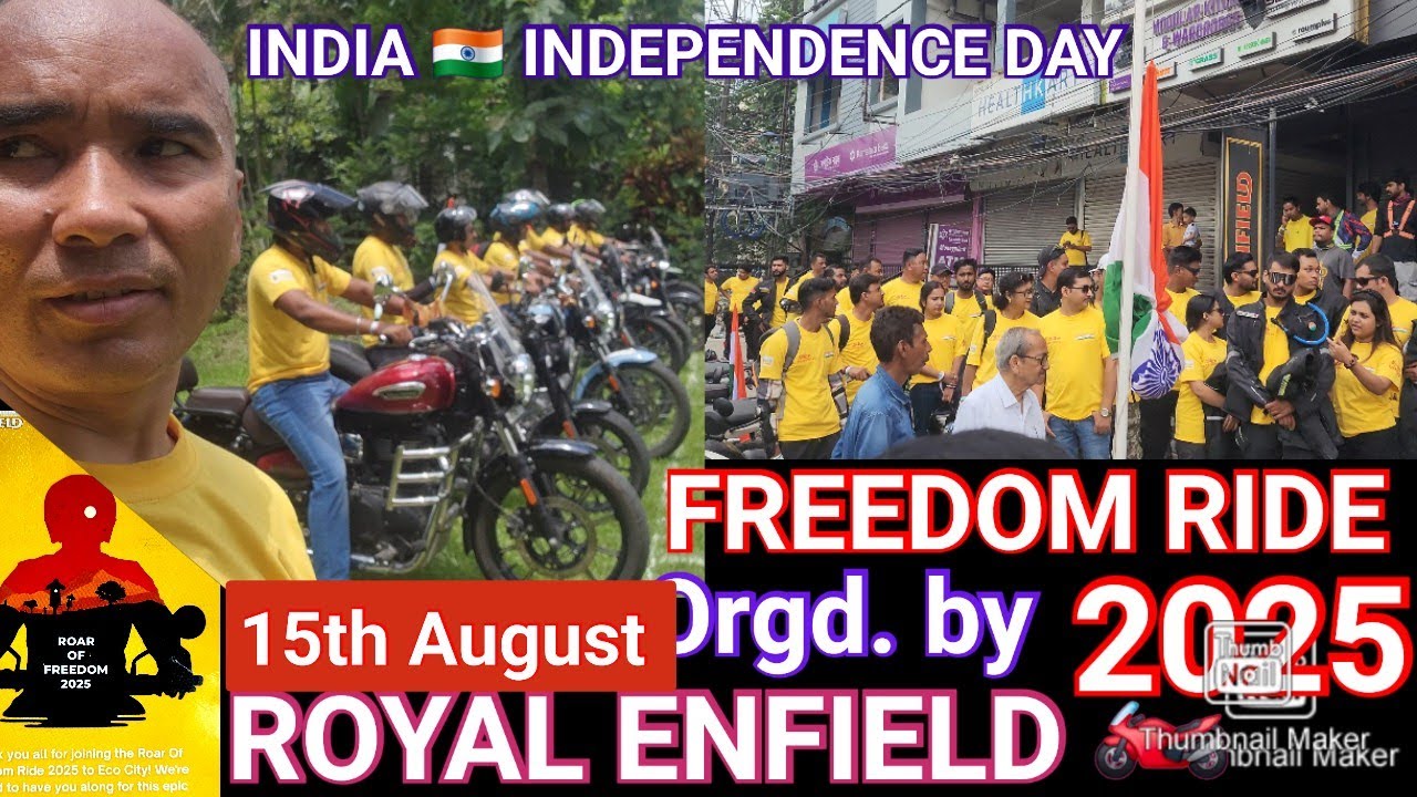 ROYAL ENFIELD 🏍 FREEDOM RIDE 2025 INDIA 🇮🇳 INDEPENDENCE DAY 