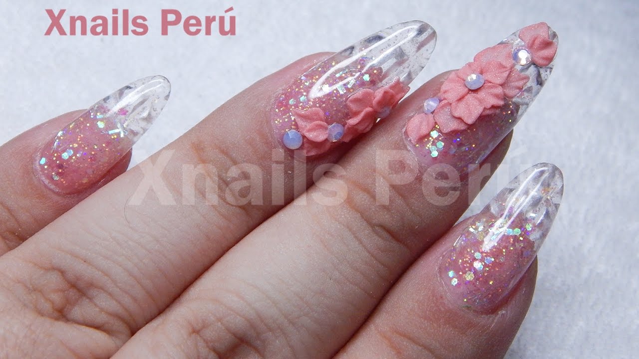 Uñas Acrílicas con Sutil Efecto Vitral / Xnails Peru