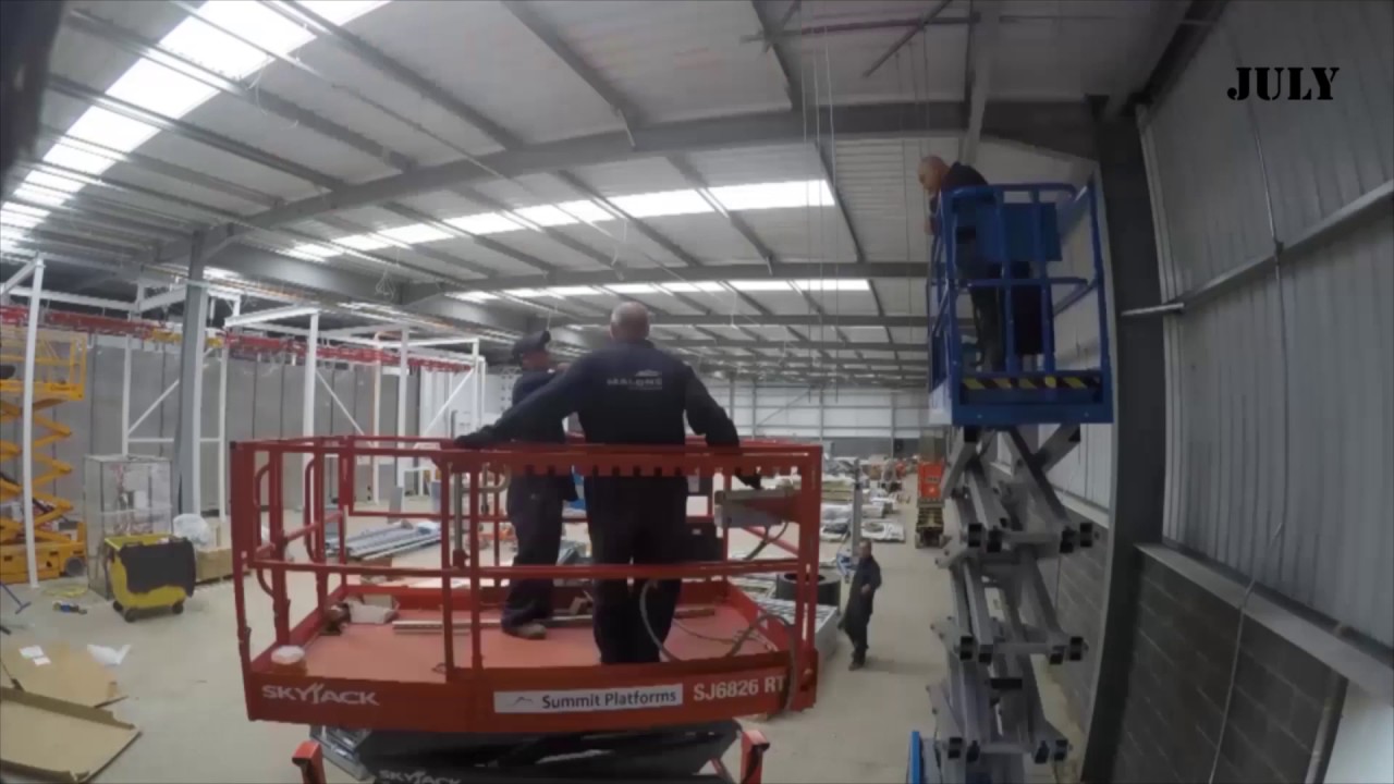 UK Factory Extension Build Internal Time Lapse 2016