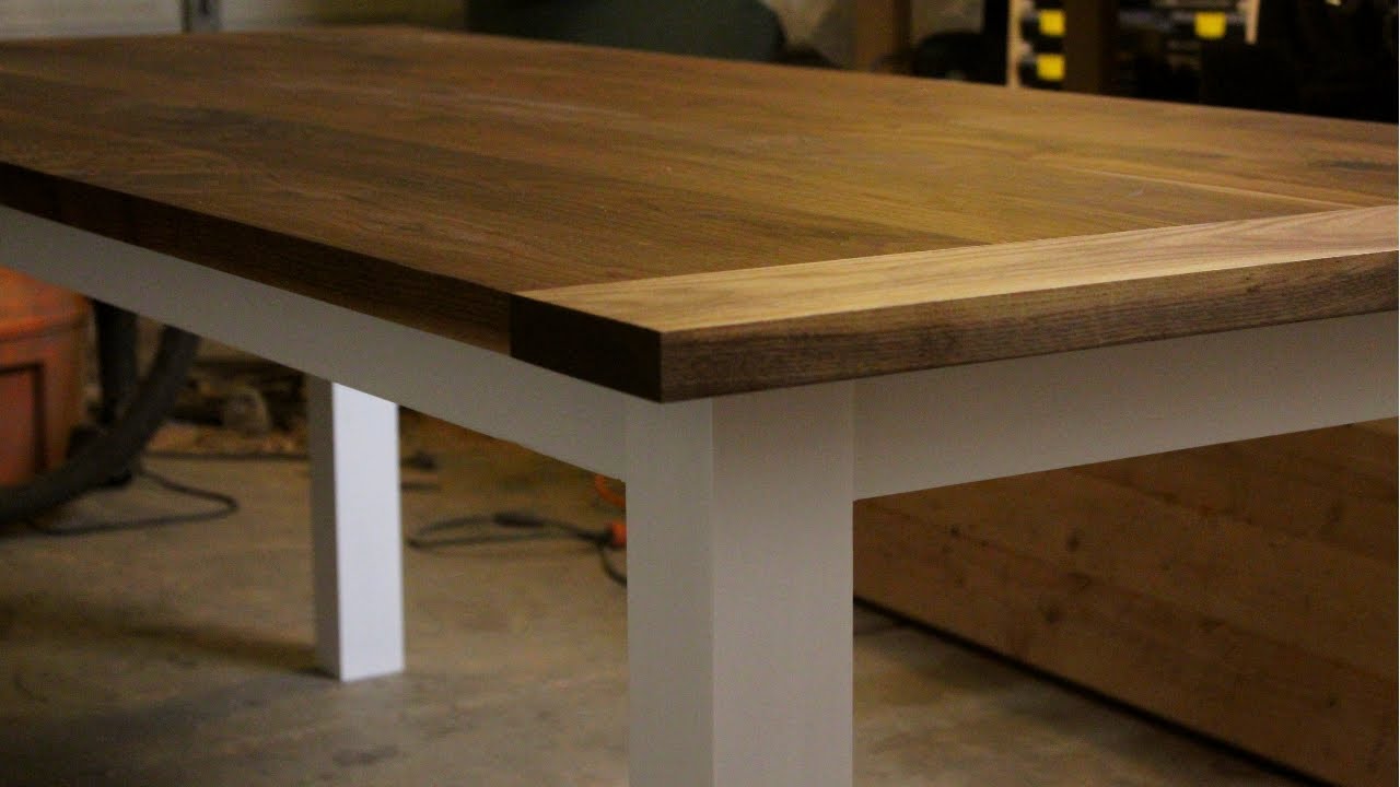 DIY Farmhouse Table with Draw-Bored Breadboard Ends// DIY Woodworking