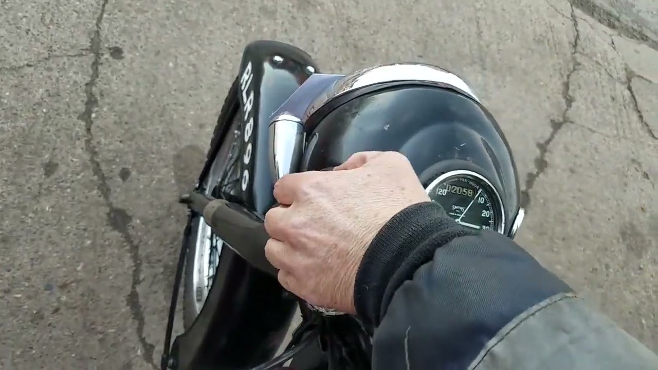 1956 BSA B33 500cc at Andy Tiernans #09074BSA