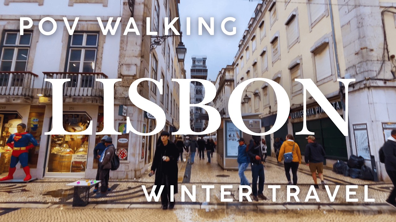 Winter Walk in Lisbon 2026 🇵🇹 | Pra&ccedil;a do Com&eacute;rcio to Rossio in the Rain | POV