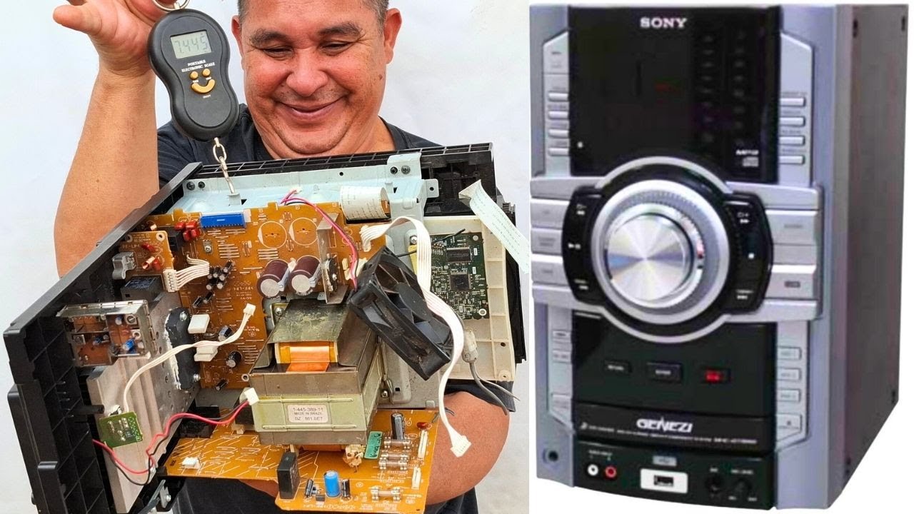GARIMPANDO SUCATA ELETR&Ocirc;NICA | mini system sony