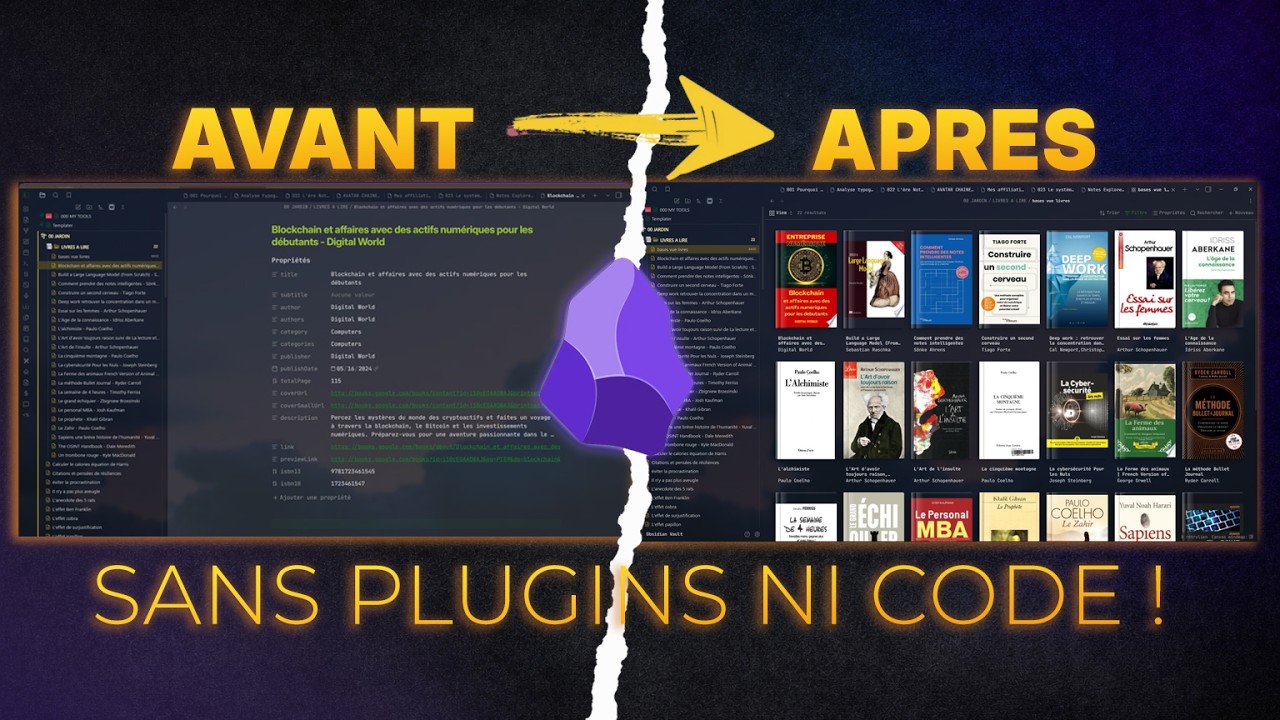 Réalisez cette JOLIE Bibliothèque Obsidian en 5 Minutes (Aucun code requis)