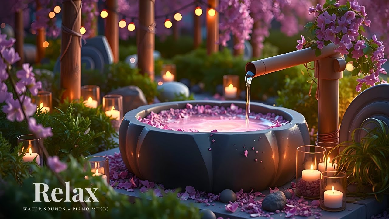 Bamboo Water Fountain | Relaxing Music 🌿 Insomnia Relief, Calm Anxiety & Depression, Deep Sleep