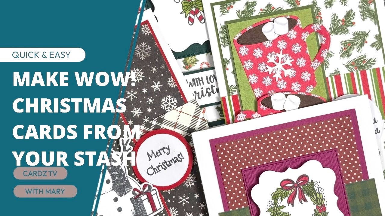 СОЗДАЙТЕ ВАУ! РОЖДЕСТВЕНСКИЕ ОТКРЫТКИ ИЗ СВОИХ ЗАПАСОВ | БЫСТРО И ПРОСТО