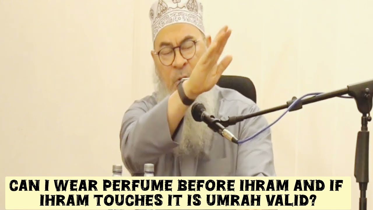 Can I wear perfume before Ihram & if Ihram touches it, is umrah valid #umrah #allah assim al hakeem