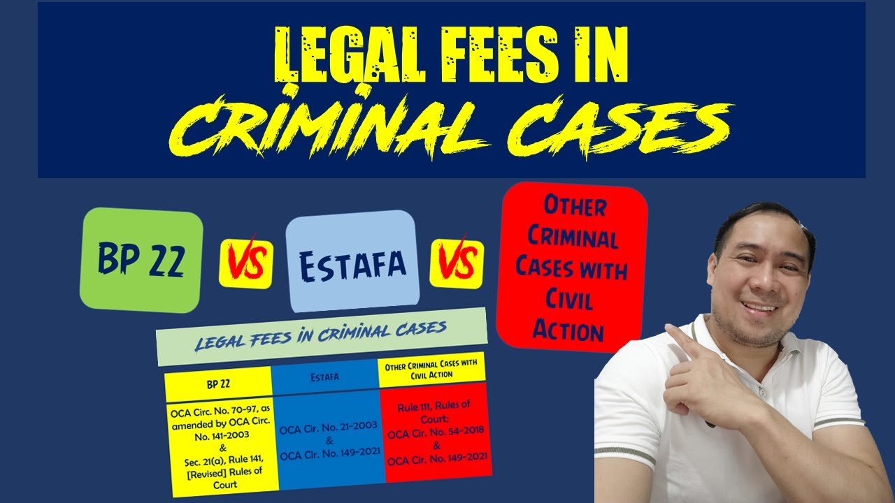 ARE THERE FILING FEES IN CRIMINAL CASES?