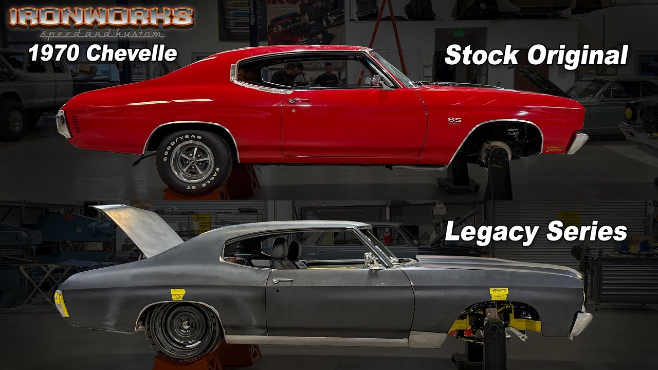 Chevy Chevelle 1970 года, оригинальная версия Stock Original против Legacey Series от Ironworks S...