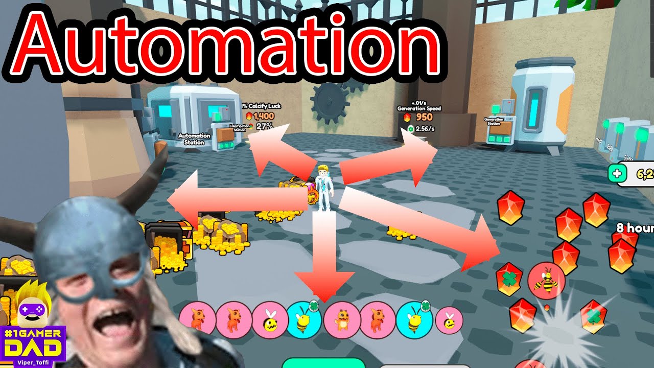 Автоматизация сбора всех питомцев в Roblox Eggs Fusing Stone Pet Factory