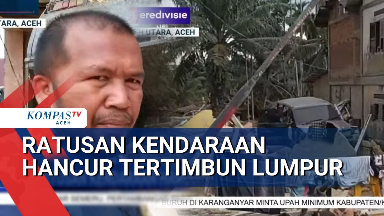 Ratusan Kendaraan Hancur Tertimbun Lumpur