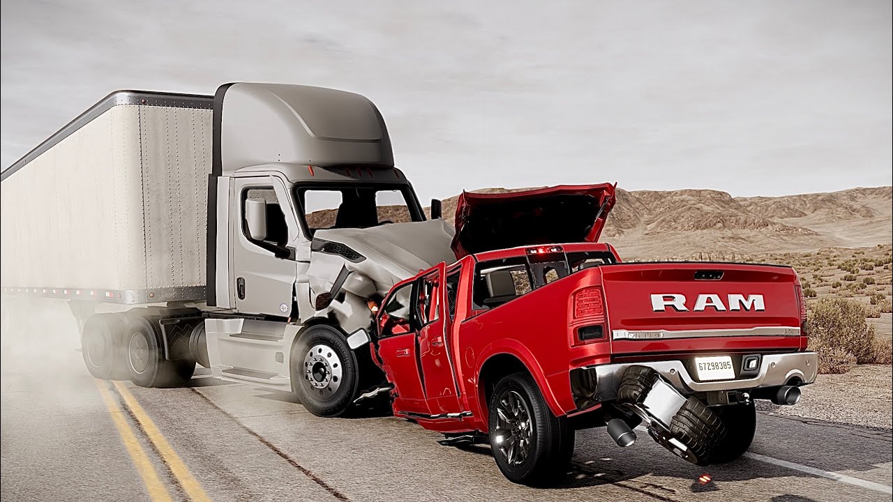 BeamNG Drive - Realistic Car Crashes #6  Overtaking Crashes