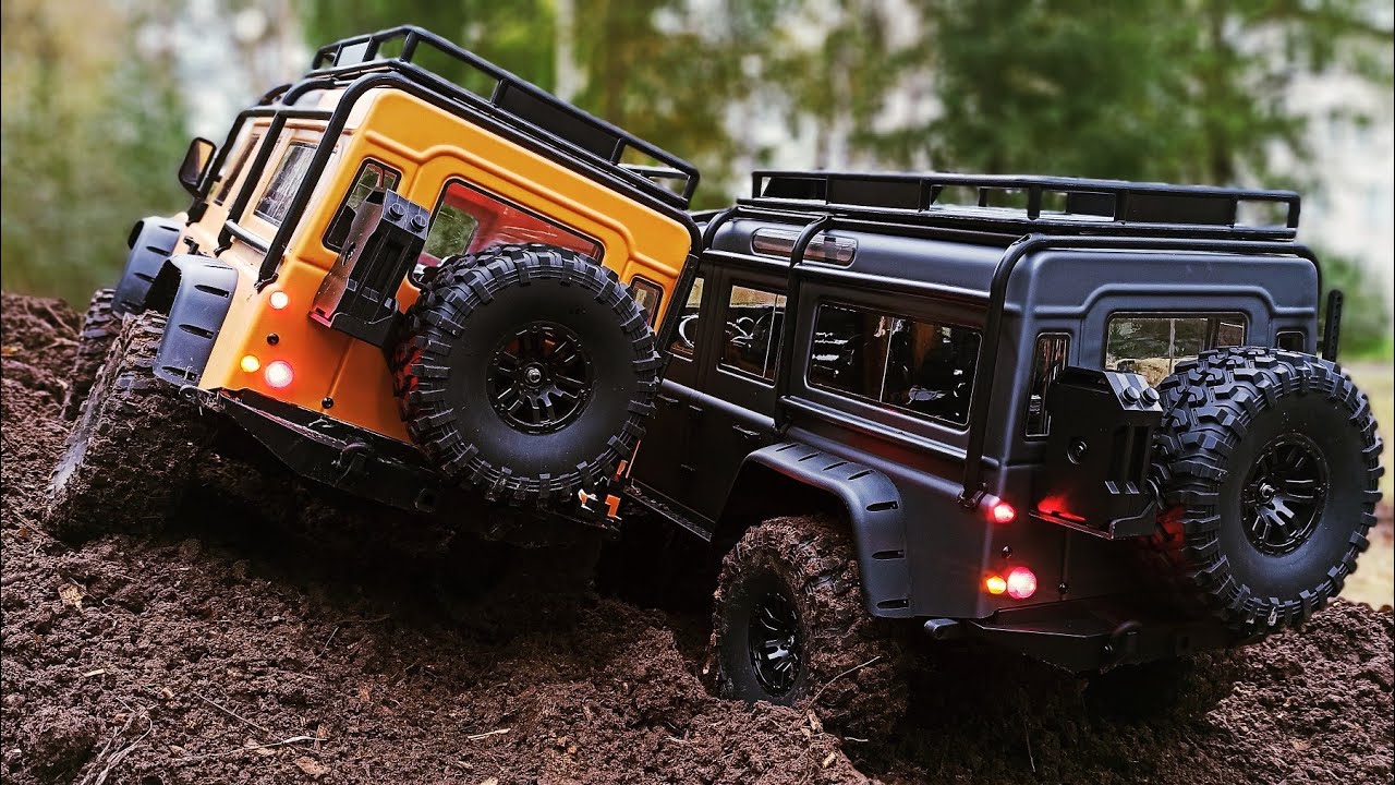 RC ALLROCK MJX H8H 1/8 Brushless Crawler FOC Land Rover Defender's #angry #snail #video