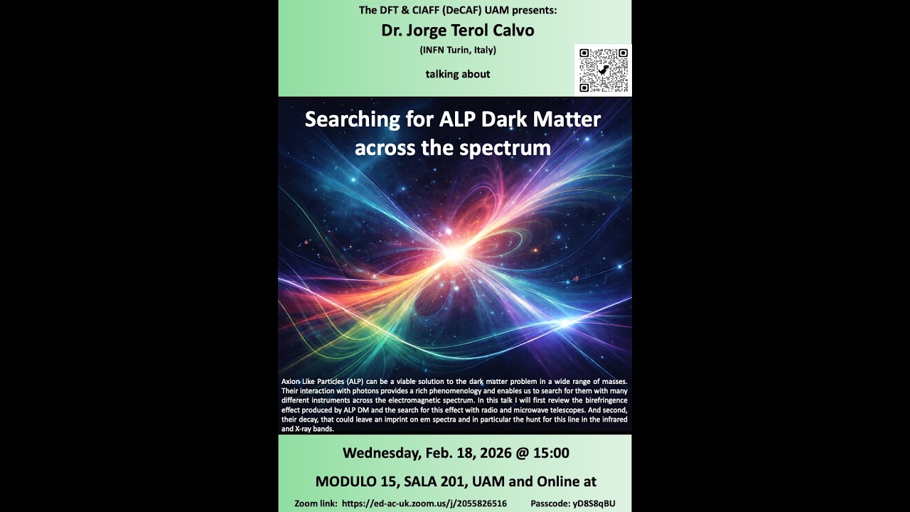 DeCAF seminars 18-02-2026: Searching for ALP Dark Matter across the spectrum
