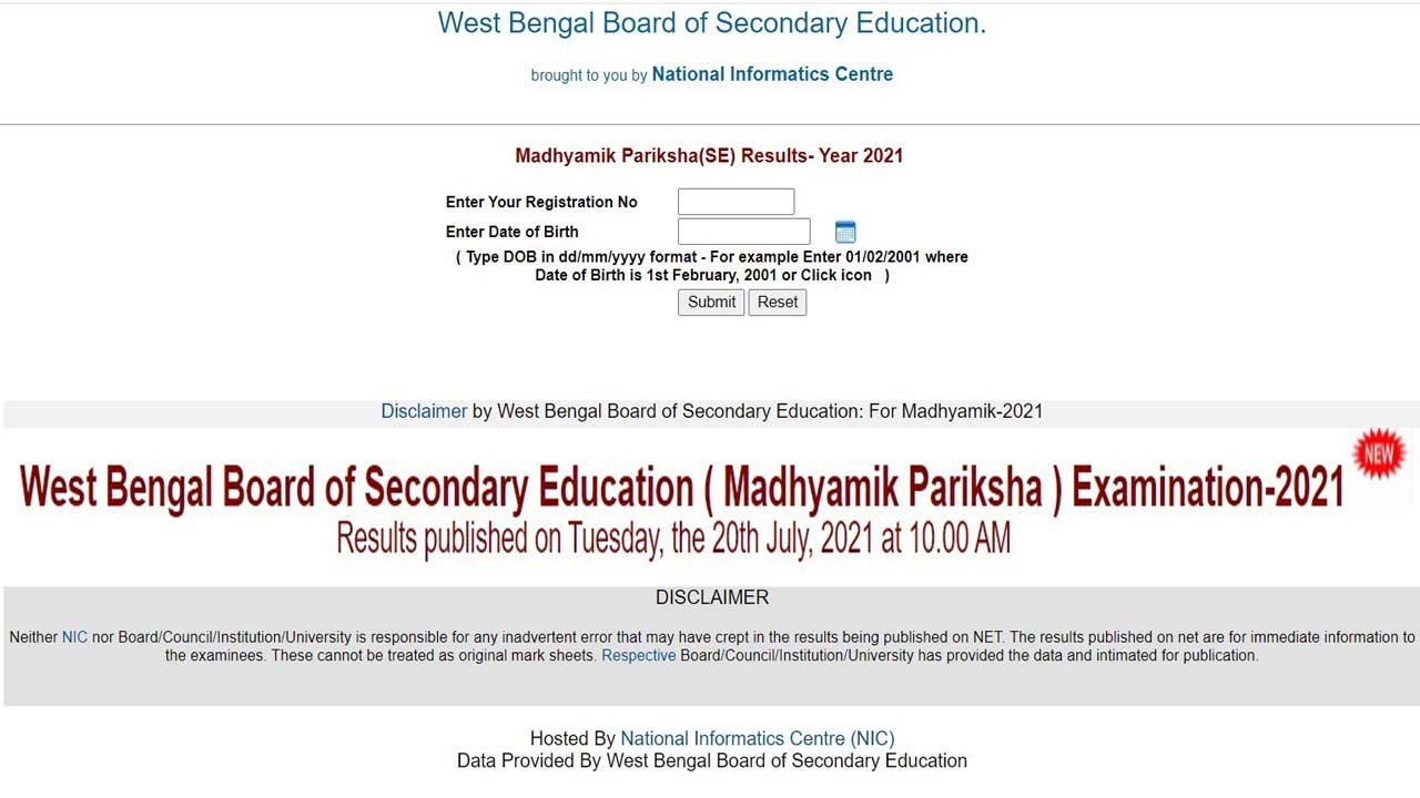 West Bengal Examination Results 2021 // WBBSE #Result 2021 Class 10th, 12th // wbresults.nic.in