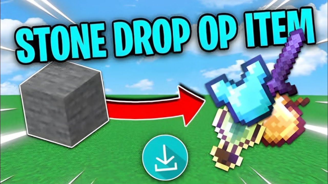 Minecraft, But stone drops op item's 😱 