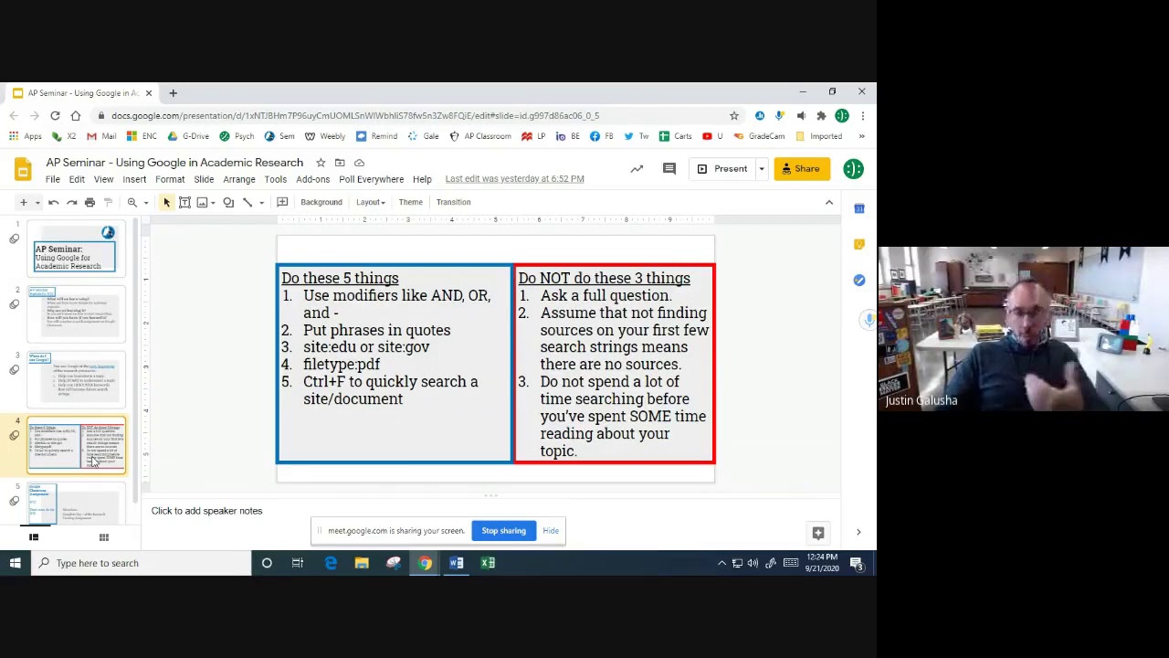 AP Seminar: Using Google for Academic Research
