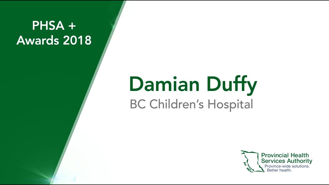 PHSA+ Awards 2018: Damian Duffy