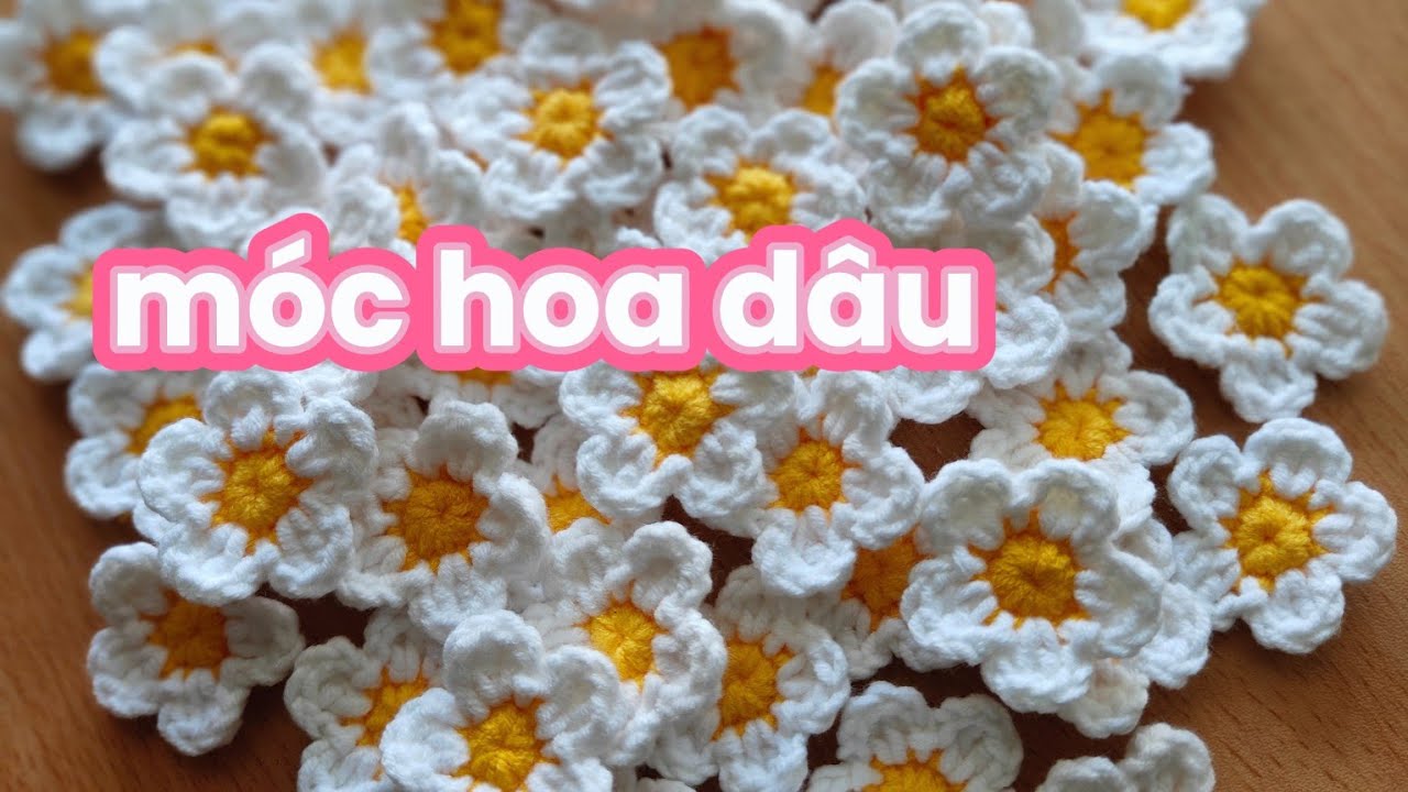 M&oacute;c hoa d&acirc;u, m&oacute;c hoa len đơn giản _ how to crochet flowers