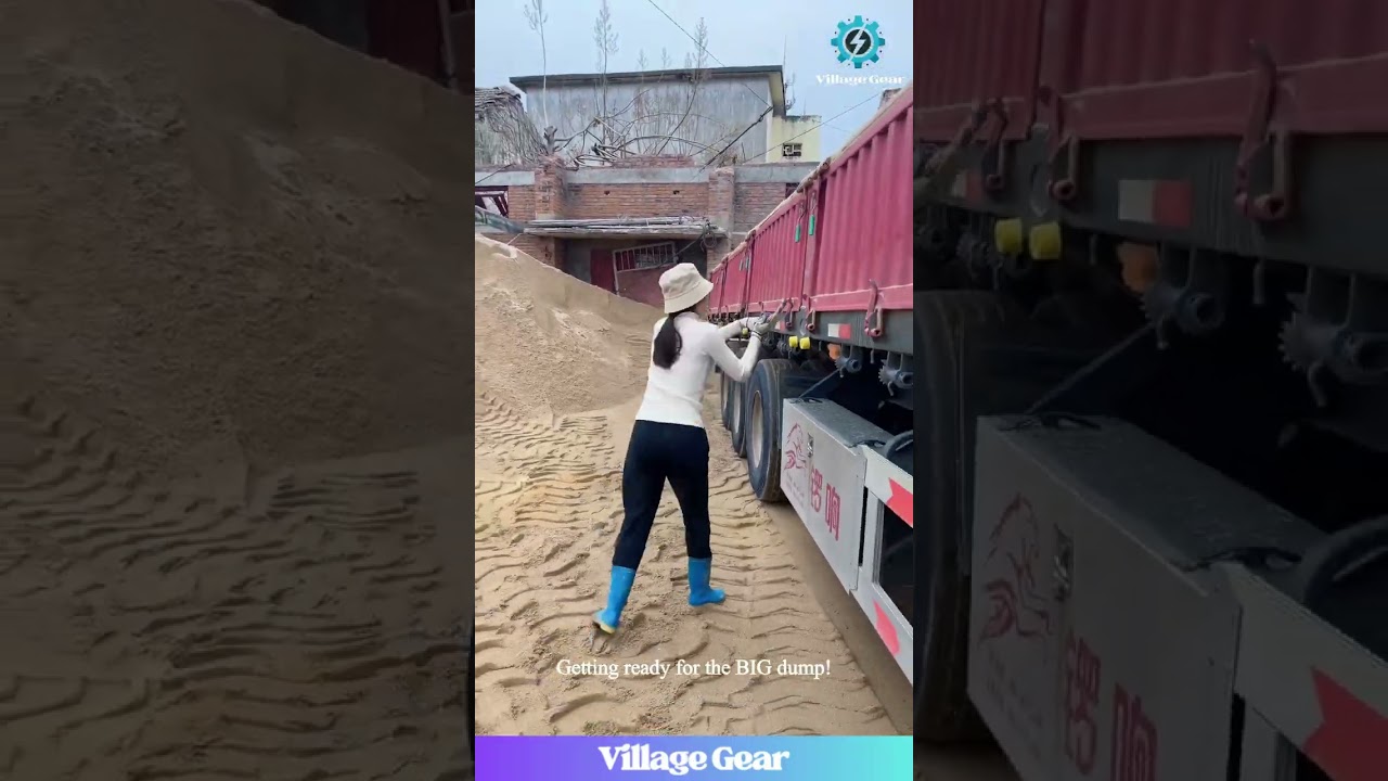 MASSIVE Sand Dump! You Won't Believe How Much Sand! #dumptruck #satisfying #construction #huge