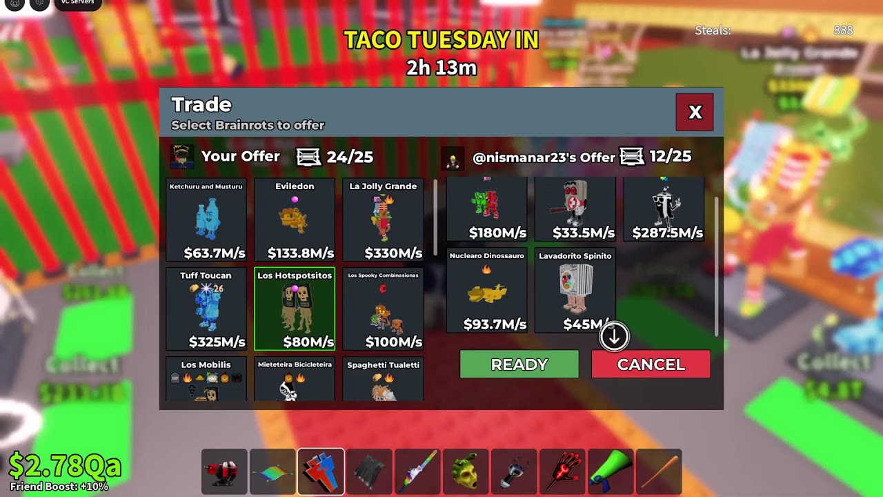 Live steal a brainrot 😉 je trade et je pvp 👌