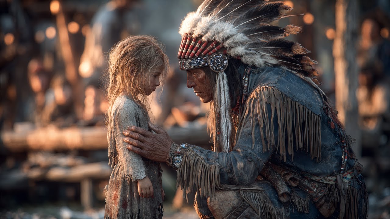 Orphan Girl Stood Alone in the Bustling Marketplace—An Apache Chief Knelt and Welcomed Her Home