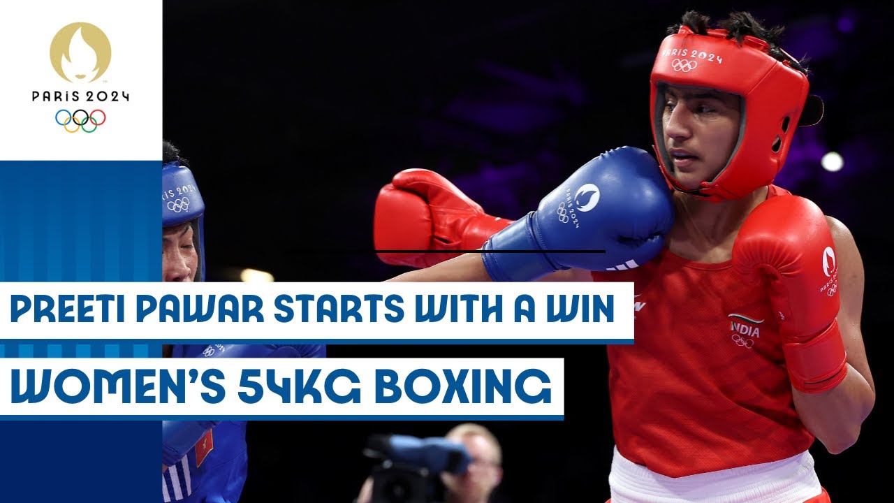 Preeti Pawar advances to round of 16 in women's 54kg boxing 🥊 | Paris 2024 highlights