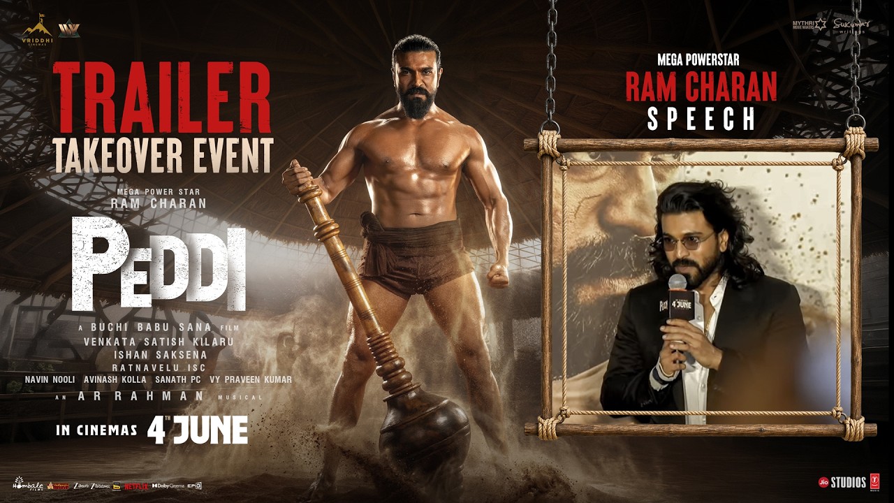 Mega Powerstar Ram Charan Speech | Peddi Trailer Takeover Event | Buchi Babu Sana | Janhvi Kapoor