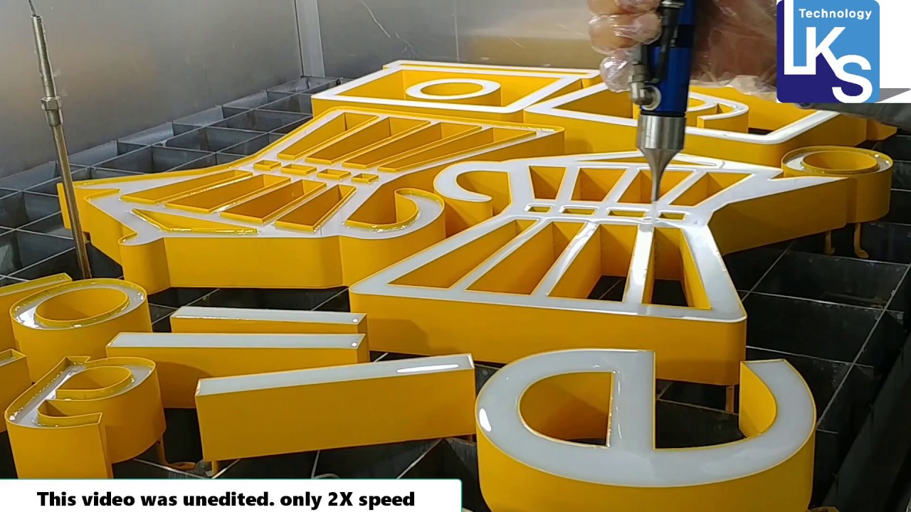Epoxy resin channel letter making 에폭시채널 제작