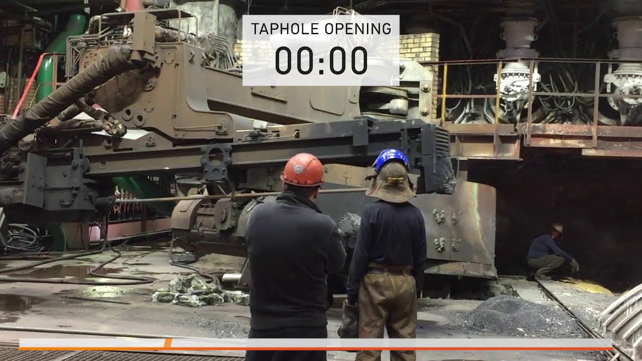 Tapping equipment in operation