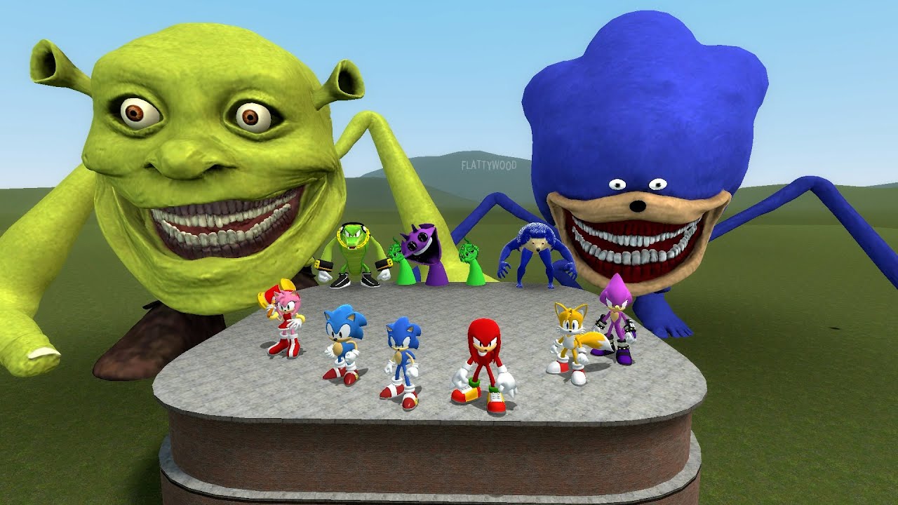 All New Sonic Tapes Family Vs All Infected Sky Monsters In Garry's Mod #6