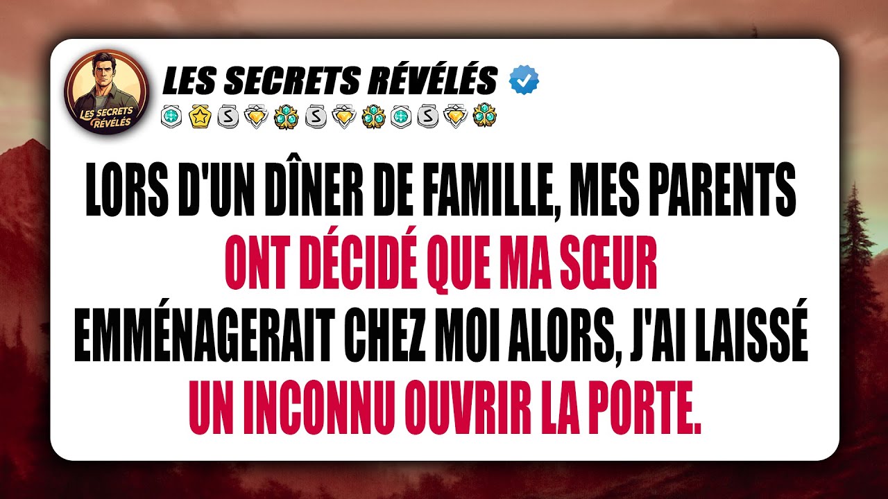 Lors d'un dîner de famille, mes parents ont décidé que ma sœur emménagerait chez moi...