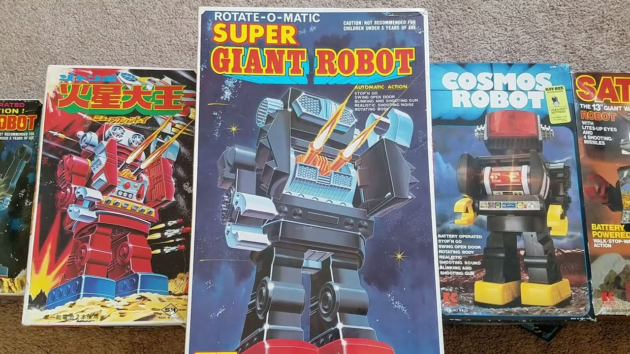 Vintage Battery Operated Robot Toy Collection