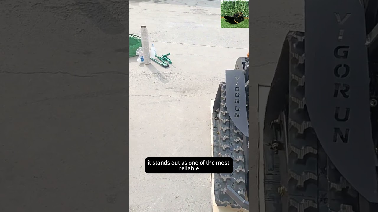 Falciatrice &agrave; spazzola senza filu c&ugrave; cingoli in gomma Vigorun Tech, falciatrice &agrave; cingoli Vigorun RC