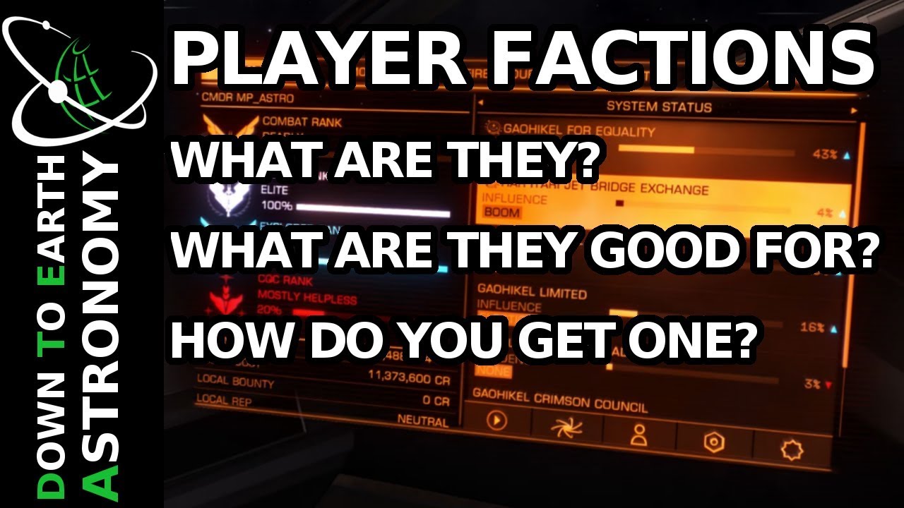 Player factions. What, Why and How? | Elite: Dangerous