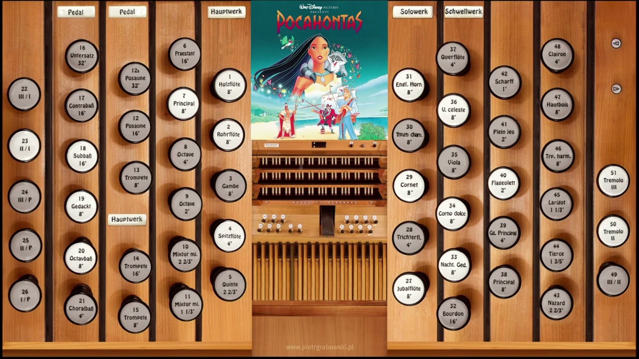Colours of the Wind (Pocahontas)—Organ Cover [+Sheet Music]