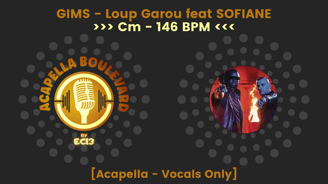 GIMS - Loup Garou feat. SOFIANE || [Acapella - Vocals Only] || [146 BPM - Cm] || by EC13