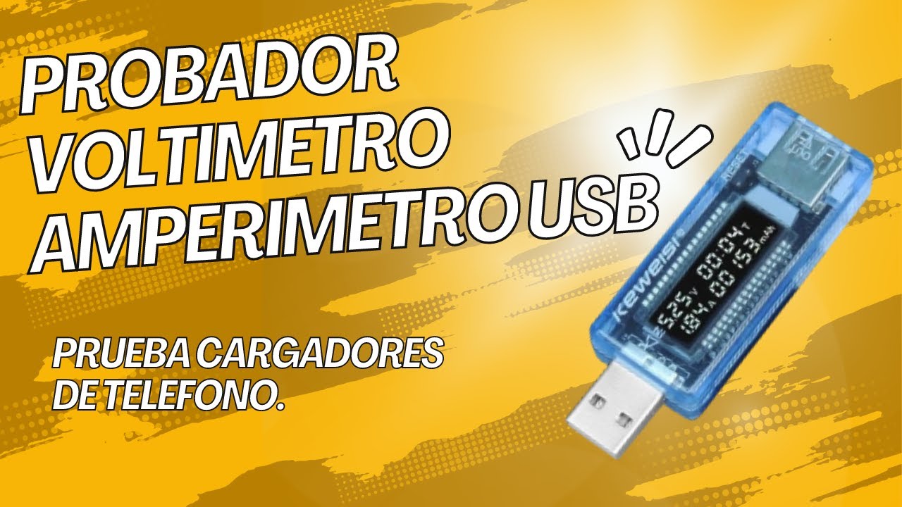 Medidor De Voltaje Amperaje USB KEWEISI - Probador De Cargadores