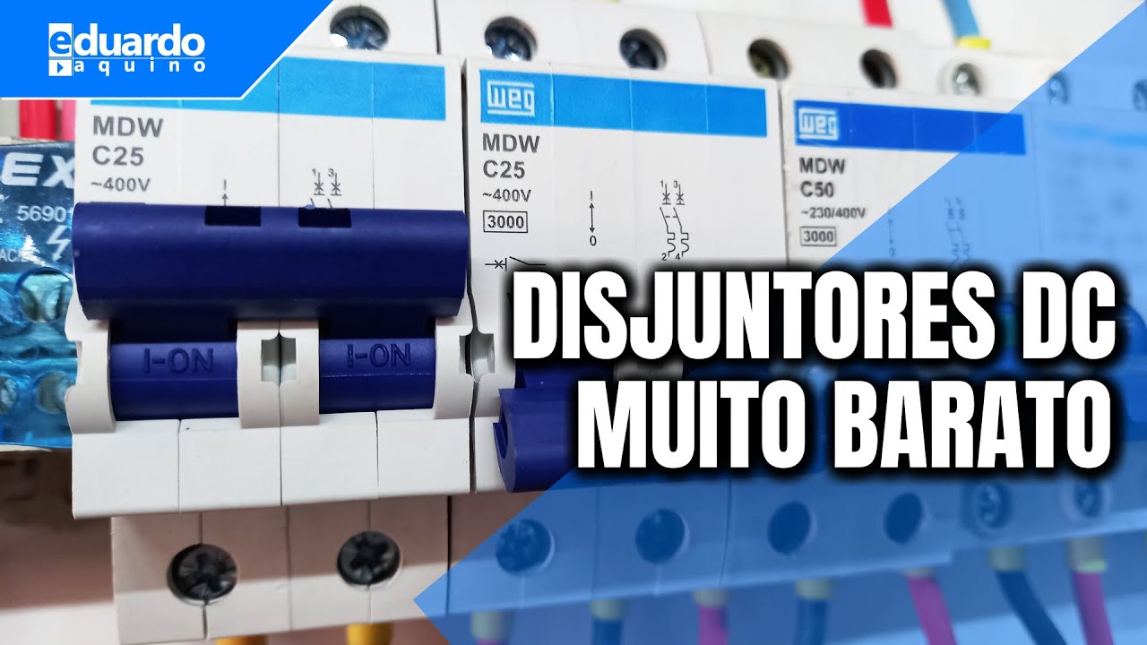 Disjuntores WEG de Corrente Contínua DC para Solar OffGrid SUPER BARATO