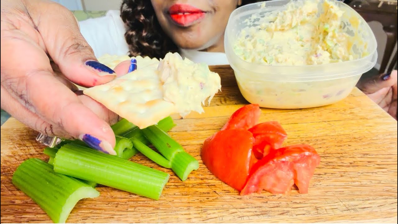 ASMR Eating Tuna Salad | #tunasalad #delicious #asmr 
